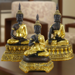 创意礼品 泰国佛像工艺品 东南亚三世佛古典中式高档家居书房摆件