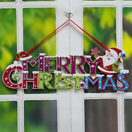圣诞装饰品 圣诞Merry Christmas英文字母条墙壁玻璃橱窗贴画挂件