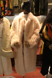 2015东大门代购韩国新款冬装 纯色毛绒绒宽松长款仿皮草大衣外套