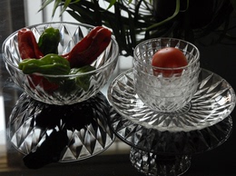 加厚特价水晶透明玻璃碗钻石碗水果沙拉盘汤碗米饭碗盘六件套盒