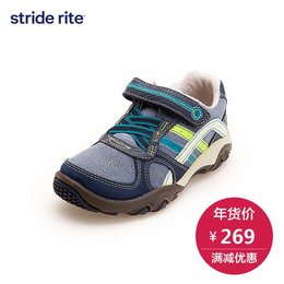 stride rite喜健步男大童运动鞋舒适防滑皮革儿童运动鞋春夏