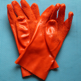 杀鱼橡胶乳胶手套 劳保防护全胶颗粒浸塑防滑耐磨防油耐酸碱工业