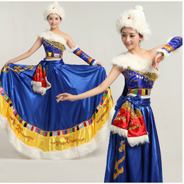 2016新款大摆裙少数民族舞蹈服装蒙古族舞蹈演出服女成人表演服夏
