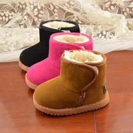 宝宝雪地靴男女1-2-3岁冬季软底婴儿童雪地靴子短保暖中小童棉鞋6