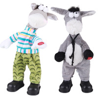 正品包邮儿童毛绒娃娃玩具电动摇头驴会唱歌跳舞2岁以上宝宝玩具