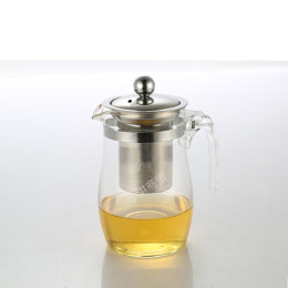 红茶泡茶具耐热玻璃茶壶过滤茶杯不锈钢内胆玻璃飘逸杯750ml包邮
