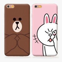 苹果6splus硅胶套iphone6手机壳5s情侣软壳可爱日韩国兔子熊萌女