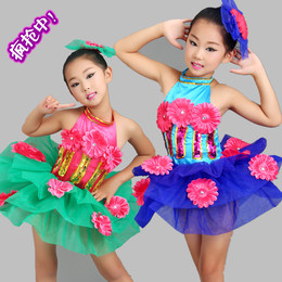 新款六一儿童公主蓬蓬连衣裙幼儿舞蹈舞台表演服演出服学生合唱服