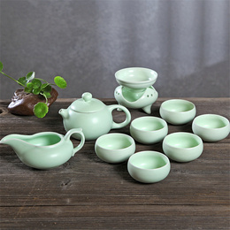 茶具套装特价正品定窑陶瓷功夫茶具整套茶壶茶杯盖碗茶海套装包邮