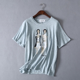 2016韩国东大门代购DRESS ROOM韩版卡通人物圆领半袖T恤女潮