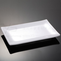 永盛美耐皿8寸日式陶瓷盘 长条寿司盘子 碟子 菜盘 糕点盘 蛋糕碟