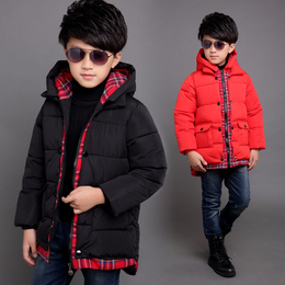 2015冬款男童棉衣儿童韩版加厚中长款羽绒棉服小孩休闲保暖外套