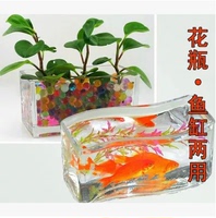 特价长方形加厚玻璃 方缸透明玻璃花瓶鱼缸水养植物容器水培花器