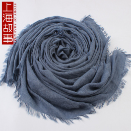 上海故事 2015新款春秋 男女通用 人造棉 保暖长款围巾 空调披肩
