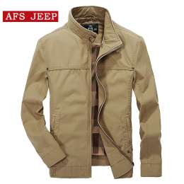 AFS JEEP吉普夹克男装立领男士商务休闲短款jacket2015春秋装外套