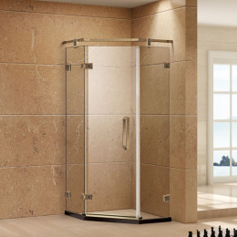 青古铜304不锈钢淋浴房隔断钻石型形钢化玻璃卫生间简易沐浴定制
