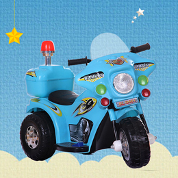 百邦英伦儿童可坐玩具车电动三轮摩托车宝宝电动汽车警车礼物包邮