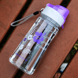 创意透明水杯塑料杯子学生便携大容量杯男女茶杯户外运动杯子包邮