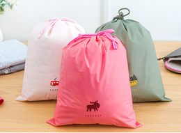 韩国抽绳可爱卡通手提束口袋 防水旅游必备衣物收纳袋整理袋