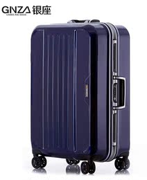 铝框拉杆箱银座飞机万向轮行李箱新款时尚登机箱24寸密码箱