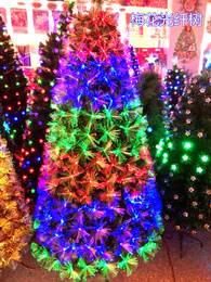 圣诞装饰品套餐加密LED闪光七彩光纤树圣诞节必备1.8米光纤树