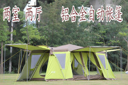 包邮正品FIGHT WOLF 防暴雨户外野营 双层自动帐篷 双人多人超大