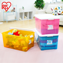 爱丽思IRIS 环保塑料彩色透明整理收纳箱大号储物盒SuperStar系列