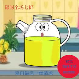 大容量加厚冷水壶带盖耐热玻璃凉水壶牛奶杯豆浆壶家庭用壶果汁壶
