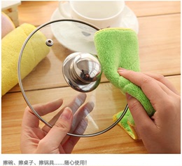 竹纤维双面吸水抹布百洁加厚不掉毛不沾油洗碗巾厨房洗碗布清洁巾