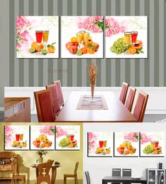 无框家居装饰画客厅现代三联画餐厅无框画挂画沙发背景画水果花卉