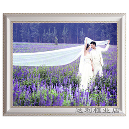 欧式实木婚纱相框 挂墙 18寸20寸24寸30创意相框油画定制代洗照片
