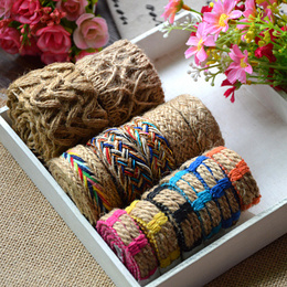 多种彩色花边 麻绳花边 扁麻绳 DIY辅料 包装材料 装饰材料 花边
