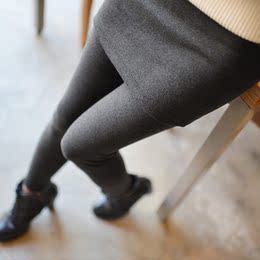 2014新春秋款女士外穿高腰包臀假两件打底裤裙裤薄款弹力长裤子