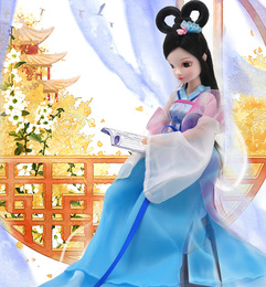 可儿娃娃套装关节体中国古装正版七仙女洋娃娃公主儿童女孩玩具