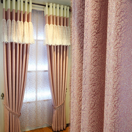 现代简约环保遮光人丝面料磨毛工艺美式乡村客厅卧室定制包邮窗帘