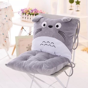 韩版创意龙猫腰枕连体坐垫办公室午睡靠垫一体卡通加厚学生椅垫子