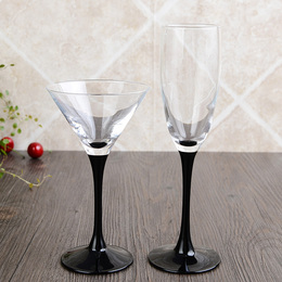 黑脚香槟杯水晶无铅高脚环杯子欧式创意时尚红酒杯葡萄酒杯水杯
