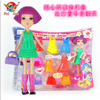 包邮大眼妹芭比娃娃组合套装女孩过家家换装模型洋娃娃儿童玩具偶