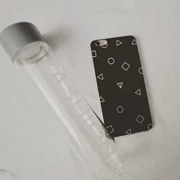 黑白几何三角形iPhone手机壳超薄硅胶透明保护套