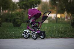 艾贝芙新款儿童三轮车可旋转座椅加大充气轮宝宝脚踏车手推车童车