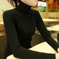 秋冬新款韩版女高领毛衣打底衫修身紧身套头长袖加厚显瘦针织衫