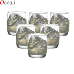 泰国ocean欧欣进口圆形厚底玻璃杯耐热茶杯威士忌洋酒果汁饮料杯