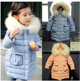 韩版冬装女童加厚4-6棉袄7岁宝宝3羽绒服中长款棉衣外套2015冬季