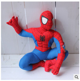蜘蛛侠超人总动员玩偶超人公仔蝙蝠侠黑侠玩偶搪胶毛绒玩具