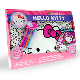 HelloKitty新款5-7岁凯蒂猫涂色包KT猫涂鸦包手工制作Diy创意女孩