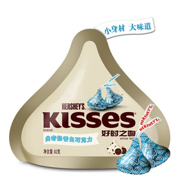 好时 kisses好时之吻 曲奇奶香巧克力 小袋装82g 休闲零食品