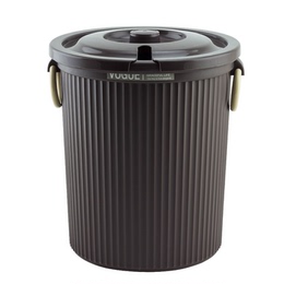 加厚带盖茶渣桶家用茶水桶大号排水桶功夫茶具茶道配件塑料垃圾桶