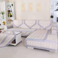 布艺绗绣沙发垫 组合沙发坐垫 水溶边沙发盖巾
