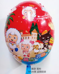 卡通充气玩具氢气球 厂家直销 地摊货源飘空2014冬季新款蛋形羊羊