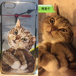 Rinka谨制 原创设计纯手绘手机壳定制手机保护壳苹果三星 猫咪